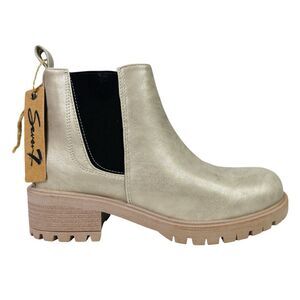 Seven7 Footwear 2136 Billie Chelsea Ankle Booties - Gold - Size 8